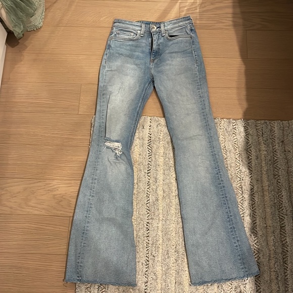 Rag & bone Nina high rise flare boot leg jeans 24 - Picture 6 of 9